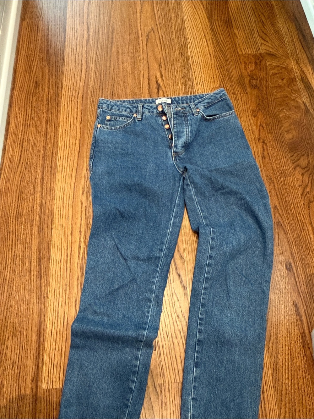 Renggli Classic Straight Leg Button Fly Jeans Blue Size 26
